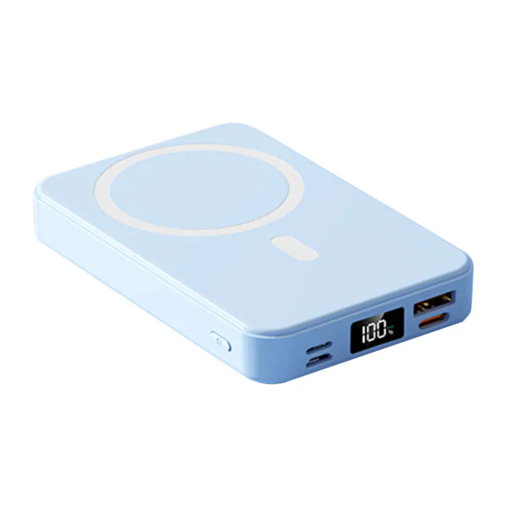 10000mAh Magnetic Power Bank with Folding Stand 15W Fast Charging Portable Wireless Charger Spare Battery for iPhone Android