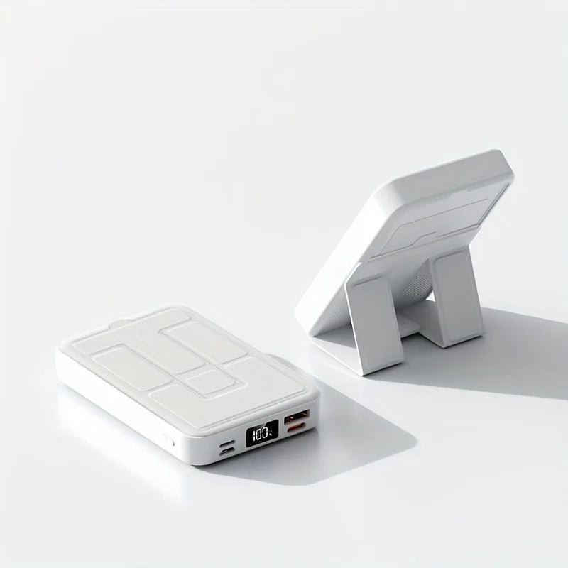 Large capacity 10000 mAh portable charging treasure, support dual device fast charging, travel daily multi-functional convenient