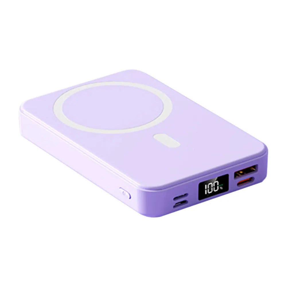 10000mAh Magnetic Power Bank with Folding Stand 15W Fast Charging Portable Wireless Charger Spare Battery for iPhone Android